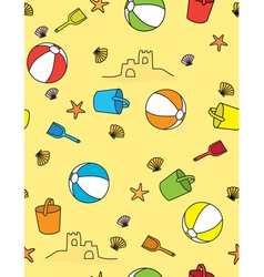 Beach seamless pattern vector image