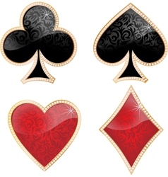Playing card decorated with brilliants and texture vector image