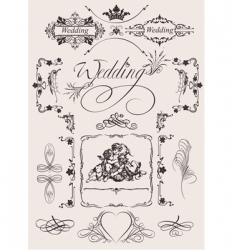 Wedding decoration vector image