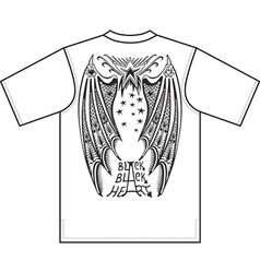 Devil wings t-shirt design vector image