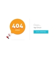 Error 404 page template with oops not found vector image