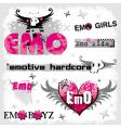 Emo logos vector image