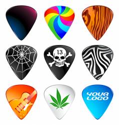Guitar picks vector image