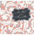 Vintage styled wedding invitation vector image