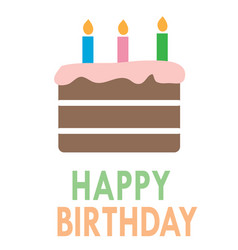 Birthday cake icon on white background flat style Birthday cake icon on white background flat style vector image