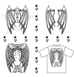 Devil wings t-shirt design vector image