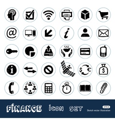 Finance and Internet icons set vector image