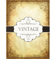 Vintage background with ornamental frame vector image