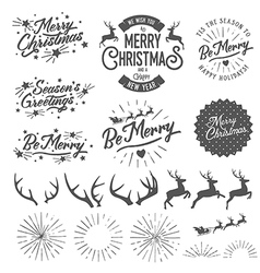 Christmas photo overlays and design elements vector image