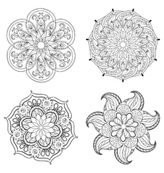 Zentangle stylized tribal Arabic Indian Mandala vector image