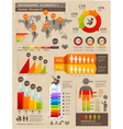 Retro Color Infographics People Elements vector image
