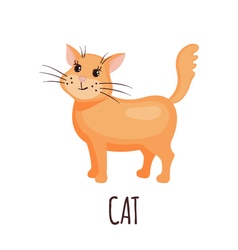 Cute cat in style vector image