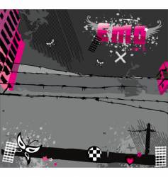 Emo background vector image