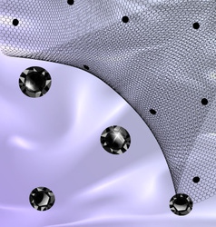 Light silk and black gems vector image