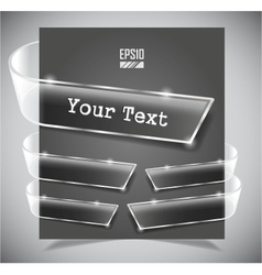 Set of transparent glass ribbons vector image