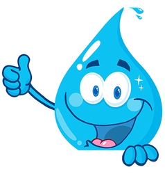 Water Drop Showing Thumbs Up vector image