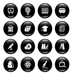 Education icons vector image