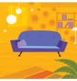 Retro living room vector image