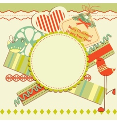 Christmas scrapbook vector image