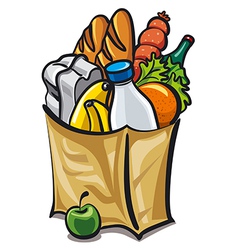 Bag with food vector image