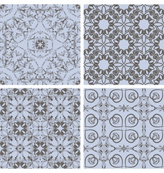 Seamless floral patterns vector image