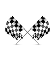Two crossed checkered flags Two crossed checkered flags vector image
