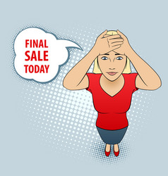 Woman gesturing vector image