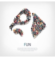 Fun people sign 3d vector image