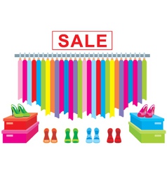 Clothes and footwear sale vector image