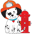 Dalmation fire dog vector image
