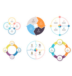 Business infographics diagrams with 4 steps vector image