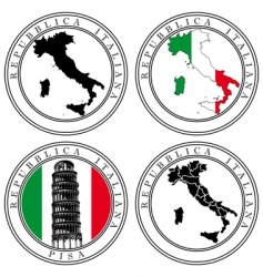 Italian stamp vector image