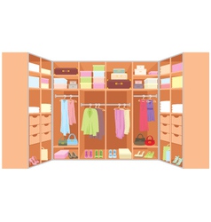 Wardrobe room vector image