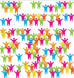 Fans viewers crowd vector image