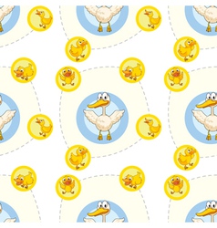 Seamless pattern with kids theme vector image