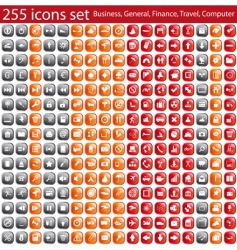 Icons set vector image