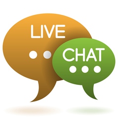 Live chat speech balloons icon vector image