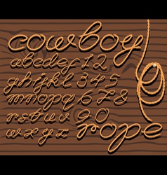 Font rope vector image