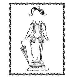 Vintage dress vector image