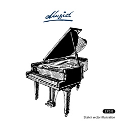 Grand piano vector image