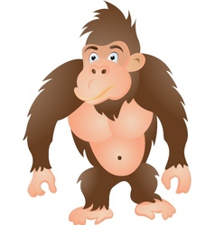 Gorilla cartoon vector image