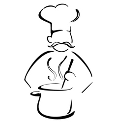 Cooking pot vector image