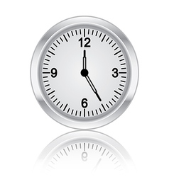 3D metal clock vector image