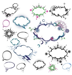 Collection of comic style speech bubbles vector image