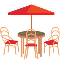 Summer street cafe vector image