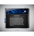 Website template in black and blue colors vector image