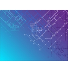 Blue architectural background horisontal vector image