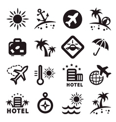 Travel ions set vector image