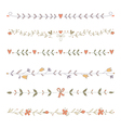 Set of hand drawn floral border elements Set of hand drawn floral border elements vector image