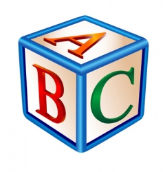 Alphabetical game vector image